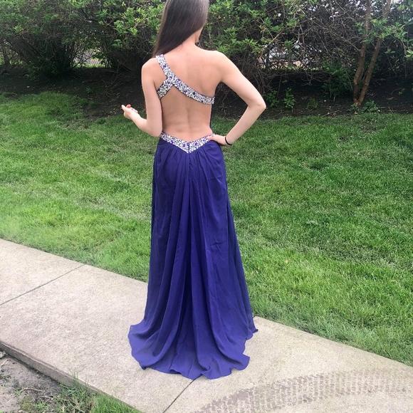 Brand New Formal Open Back with Rhinestones Dress - Picture 1 of 5